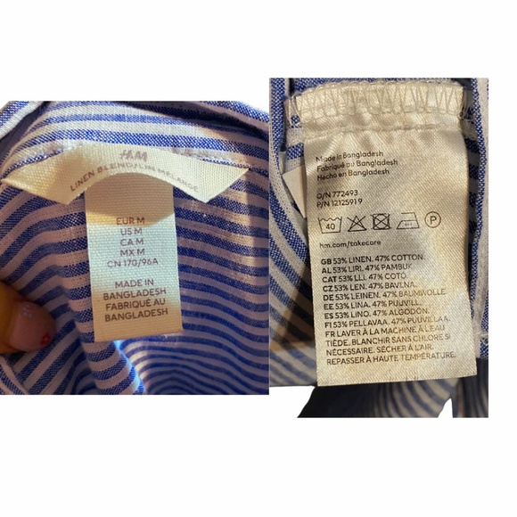 H&M LINEN-BLEND SHIRT DRESS - Picture 8 of 8